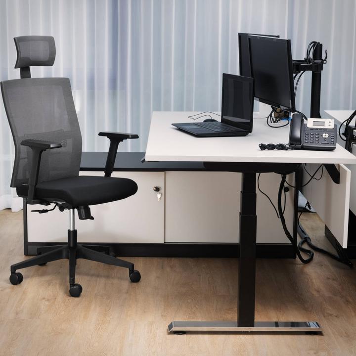Produktbild Fromm & Starck Bürostuhl ergonomisch Drehstuhl Schreibtischstuhl Netzrücken Kopfstütze 150 kg