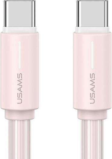 Produktbild Usams Kabel USB-C/USB-C 1m SJ734 różowy/pink YU Series SJ734USB04 (US-SJ734) (1 m, 60 W)