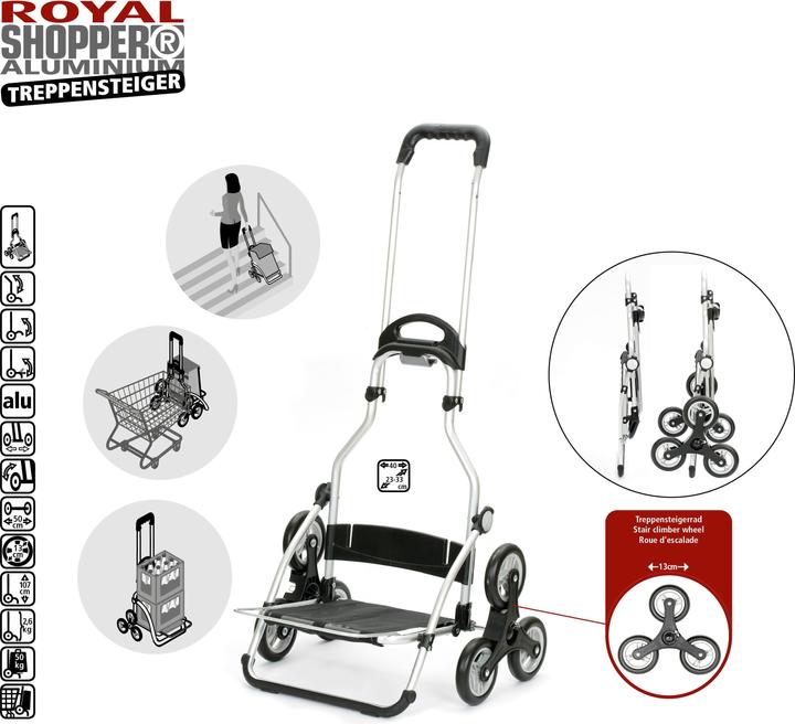 Produktbild Andersen Treppensteiger Royal Shopper Malit Einkaufstrolley 56 cm