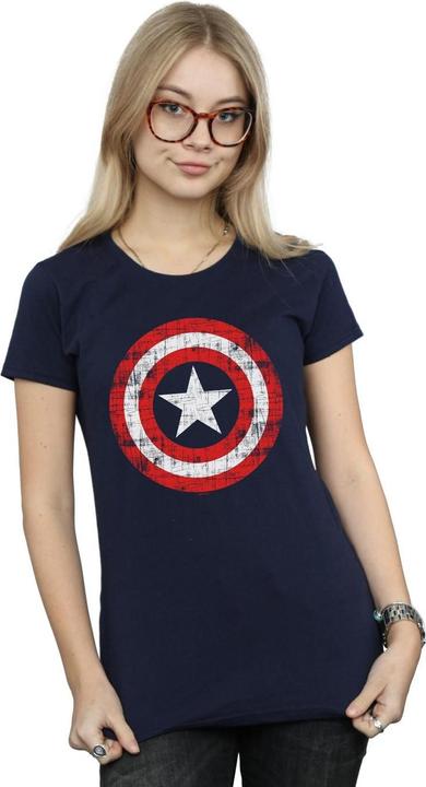 Produktbild Avengers Captain America Scratched Shield TShirt aus Baumwolle (XXL)