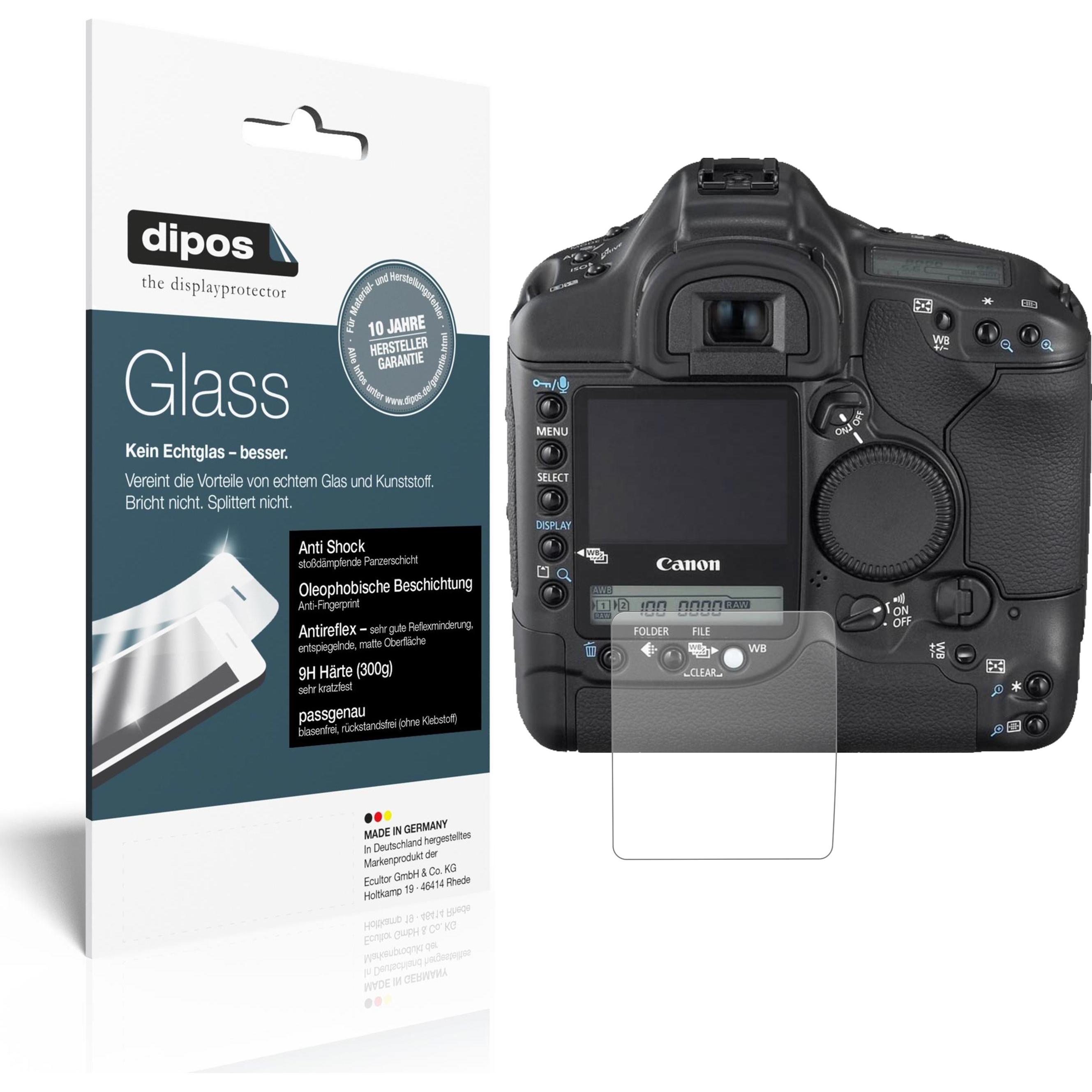 Dipos Displayschutz Anti-Shock (Displayschutz, EOS 1D II), Kameraschutz, Transparent