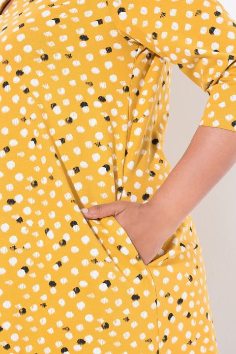 Produktbild Ulla Popken Longshirt, Punkte, A-Linie, Rundhals, 3/4-Arm (42, 44)