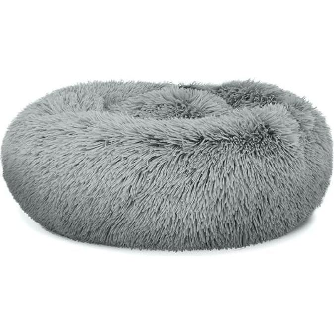 Leobert Universelles Plüschbett für Hunde und Katzen, 40 cm - hellgrau, Cuccia per cani + cuccia per gatti