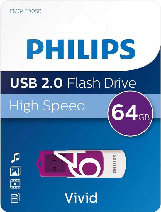 Image du produit Philips Drive Vivid (64 Go, USB-A)