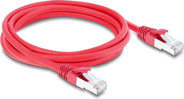 Produktbild Delock RJ45 Netzwerkkabel Cat.6A S/FTP 2 m rot (81185) (S/FTP, CAT6a, 2 m)