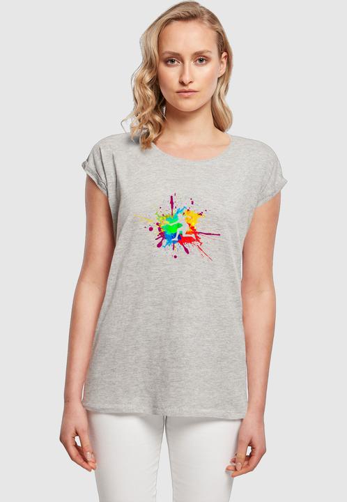 Produktbild Merchcode Ladies Color Splash Player Extended Shoulder Tee - 116313 (L)