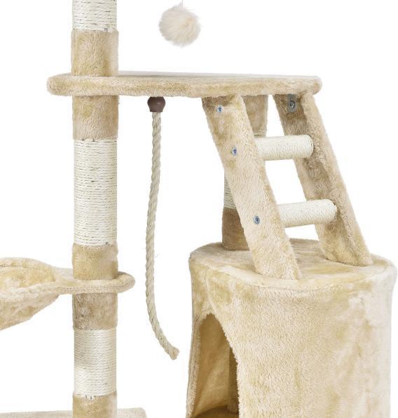 Image du produit Juskys Sams Pet Arbre à chat Buffy (118 cm, Beige)