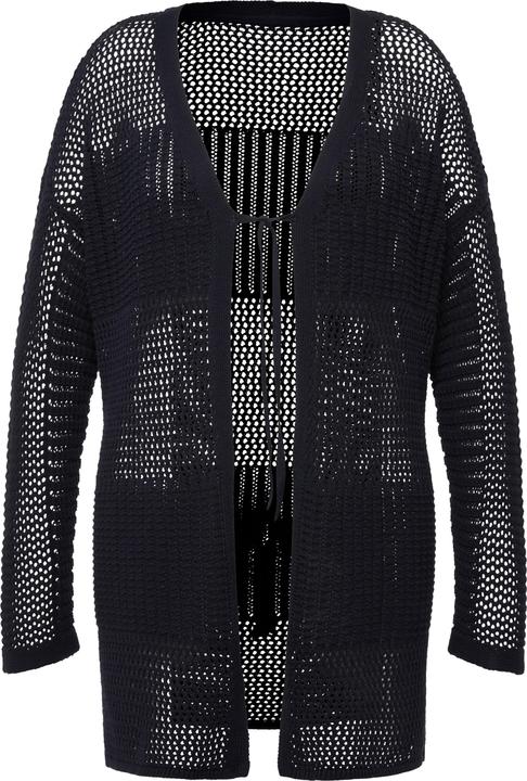 Produktbild Ulla Popken Strickjacke, Lochstrick, Oversized, V-Ausschnitt (58)