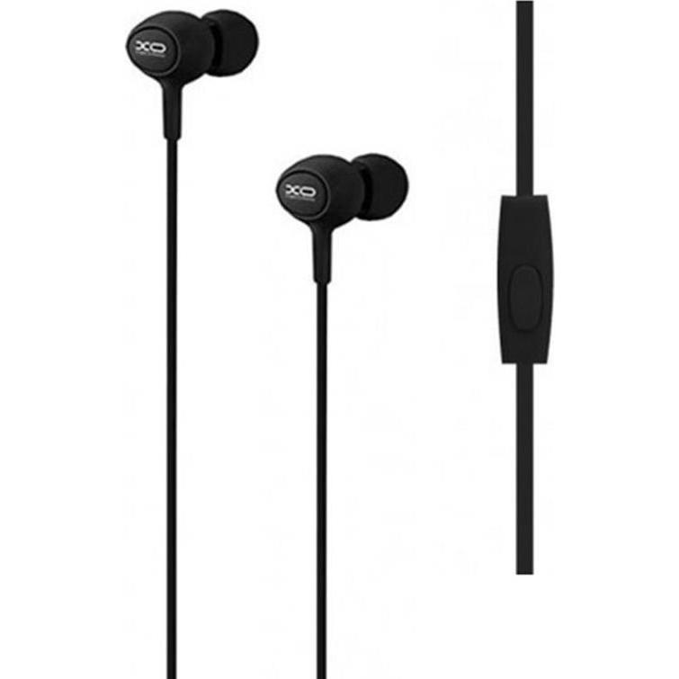 xO Kabelgebundene Ohrhörer S6 Klinke 3,5mm schwarz (Kabelgebunden), Kopfhörer, Schwarz