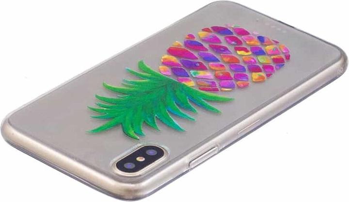 Produktbild Ueli Express iPhone XS / X Super Slim Gummi Hülle TPU Farbige Ananas (Apple iPhone XS, Apple iPhone X)