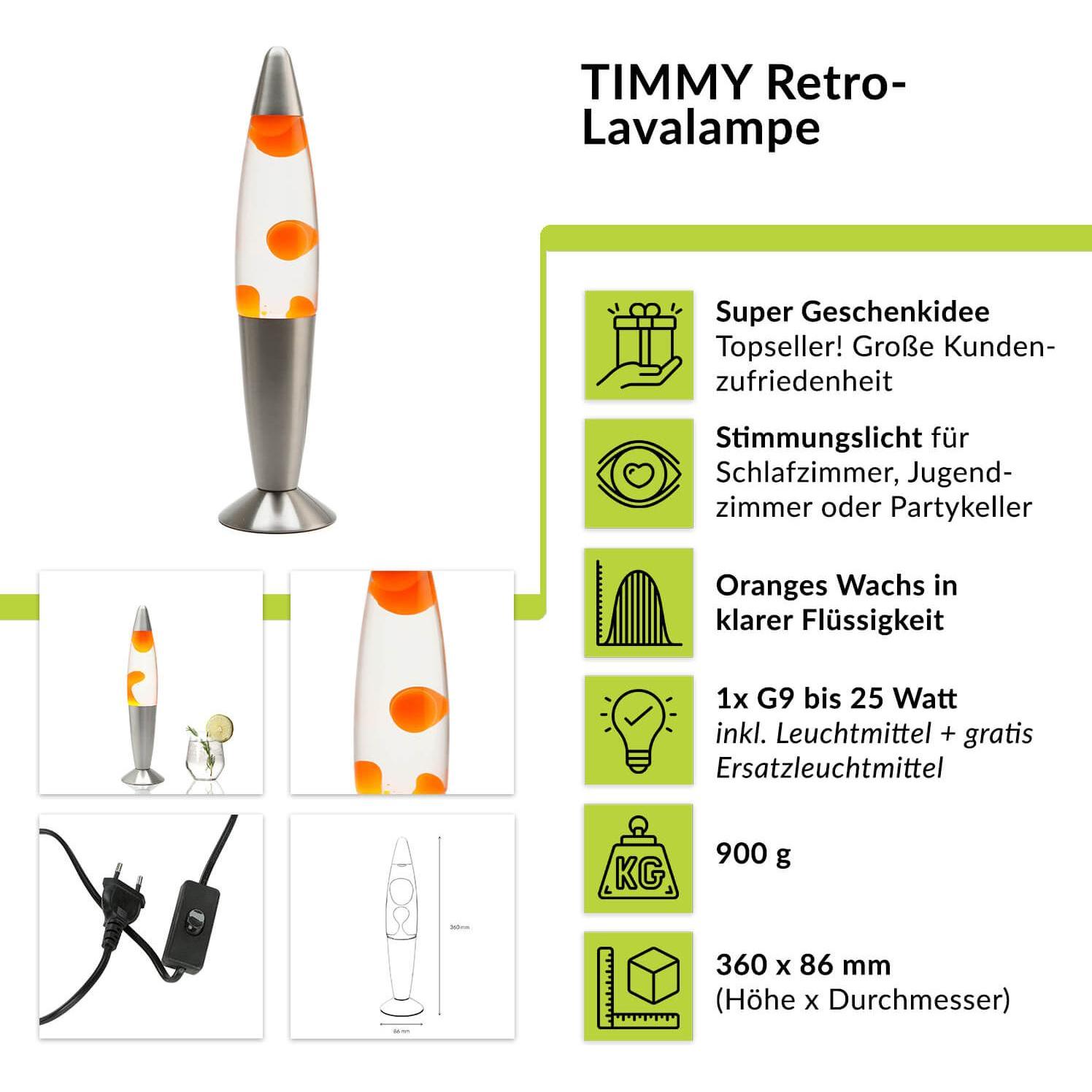 Thumbnail - Licht-Erlebnisse, Tischlampe, Lavalampe Timmy (G9)