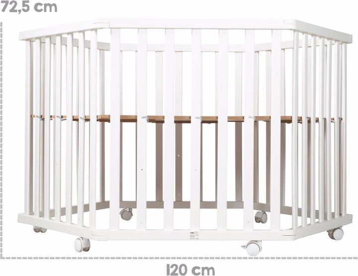 Actual product image Roba Playpen 6-corner Style Frosty green (121 cm, 121 cm, MDF)