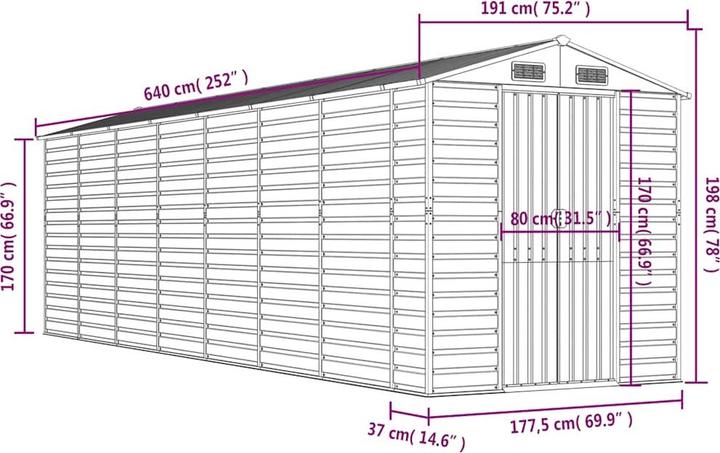 Produktbild vidaXL Gartenhaus