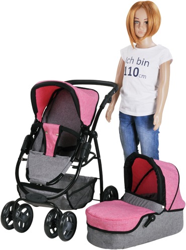 Image du produit Knorrtoys Poussette de poupée Coco - jeans grey