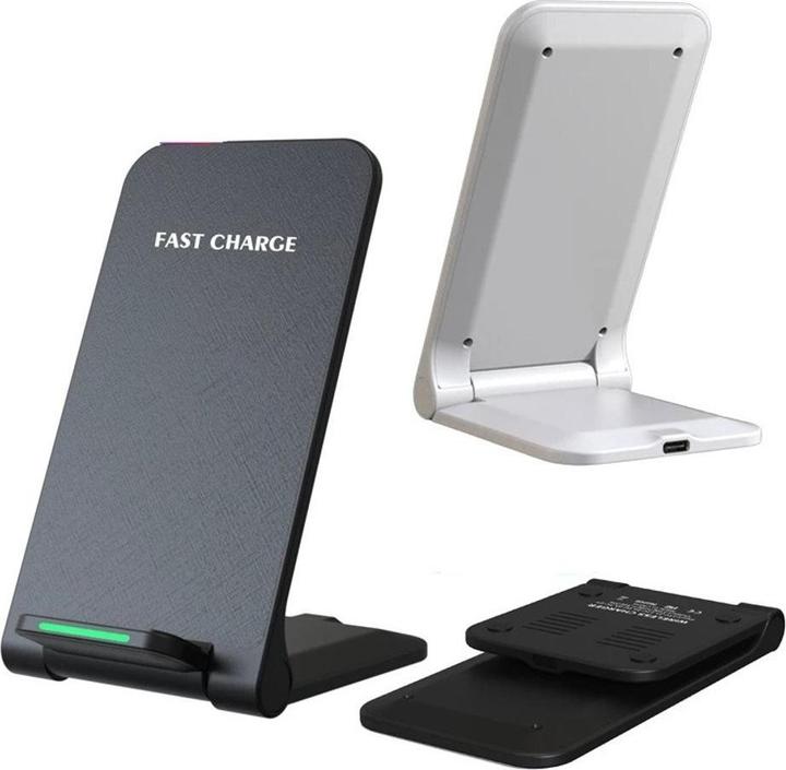 Actual product image 1st Cool 1stCOOL Qi wireless charger, folding stand, USB-C, white