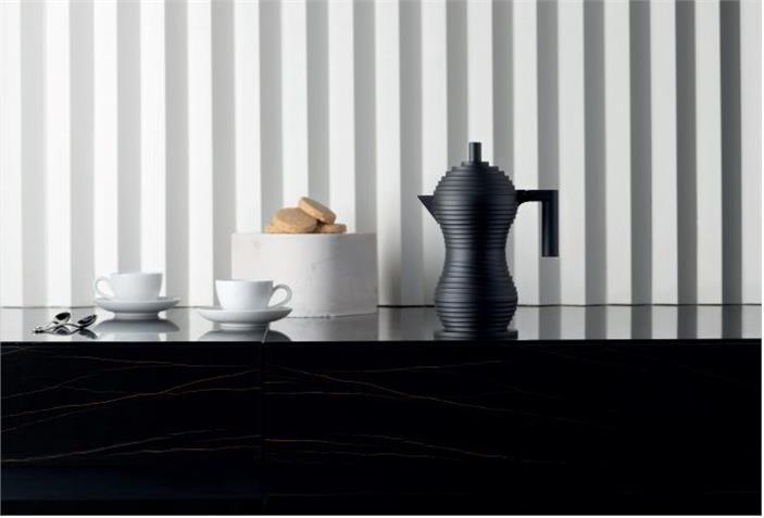 Actual product image Alessi Espresso machine PULCINA for 6 cups Black (6 T.)