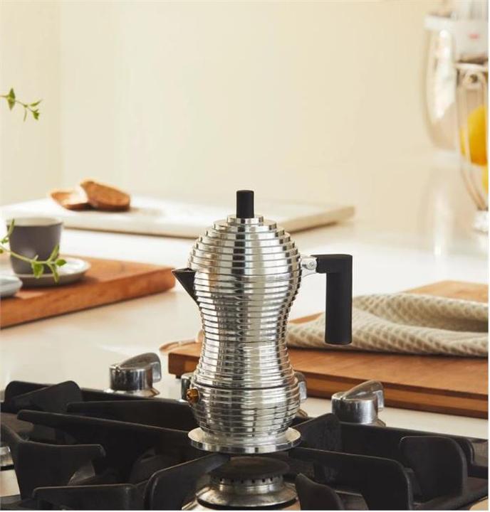 Actual product image Alessi Espresso machine PULCINA for 6 cups Black (6 T.)