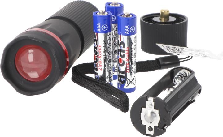 Actual product image Arcas ARC-1 Watt Zoom LED plastic torch / 1 x High Power LED, 60 lumen (10.70 cm, 60 lm)