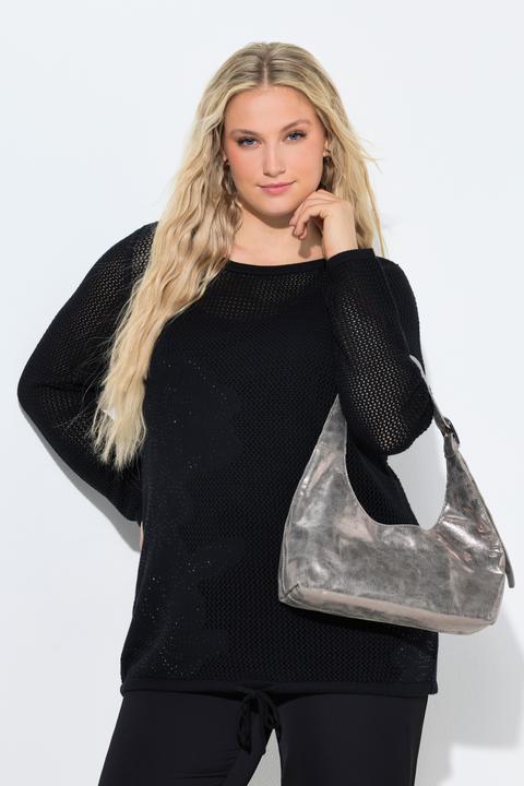 Produktbild Ulla Popken Pullover, Blüten, U-Boot-Ausschnitt, Saumband, Langarm (60)