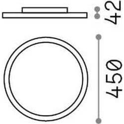 Thumbnail - Ideal lux, Wandleuchte + Deckenleuchte, FLY LED Deckenleuchte 26W ⌀450mm Weiss IP40 warmweiss 292236 (3700 lm)