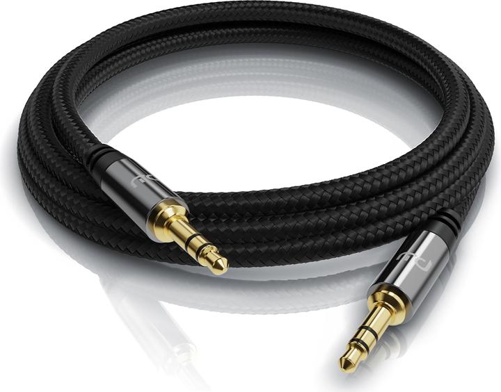 Produktbild Primewire 3,5 mm AUX Klinkenkabel, Audiokabel mit Nylonmantel, 3,5mm Klinke auf Klinke Audio Kabel (5 m, 3.5mm Klinke (AUX))