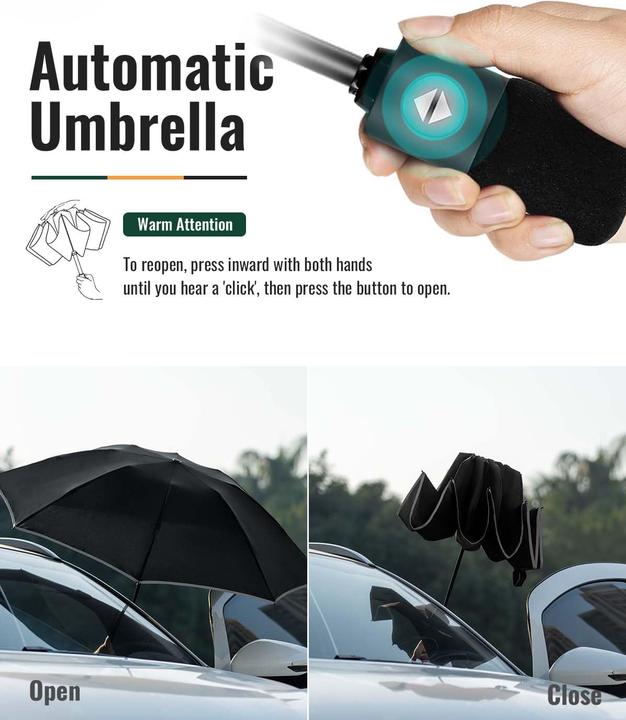 Produktbild Alopini Regenschirm Grosser sturmfester reflektierender Taschenschirm