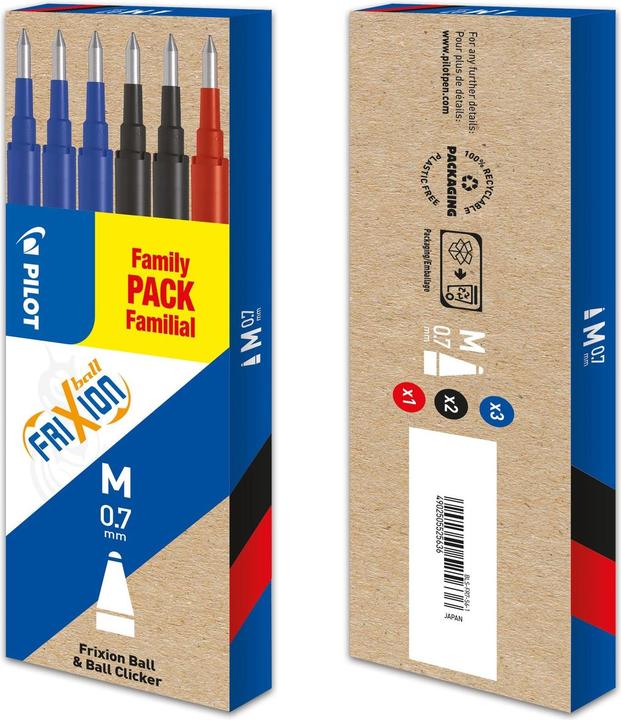 Actual product image Pilot FriXion Refill Set à 6 Standard (6 Piece, Multicoloured, 0.70 mm)