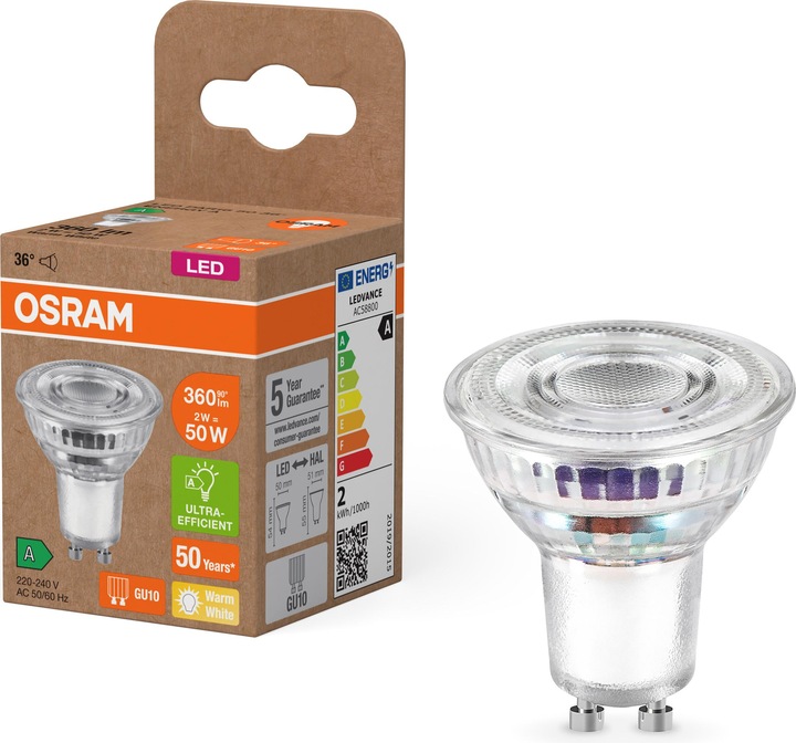 Produktbild Osram Reflektorlampe (GU10, 2 W, 360 lm, 1 x, A)