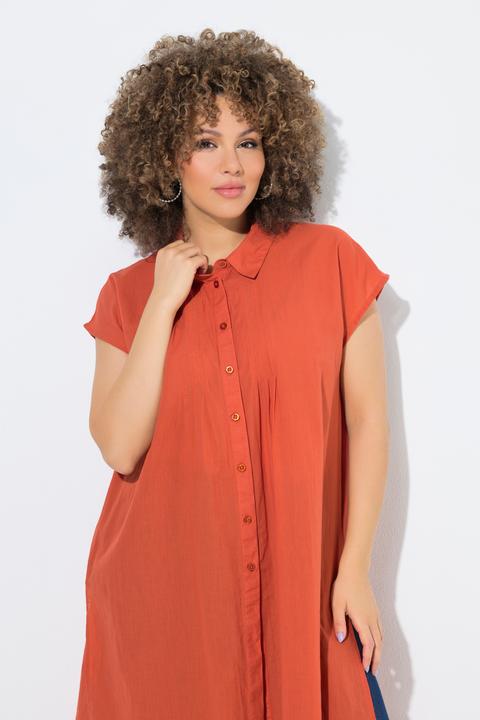 Actual product image Ulla Popken Cap Sleeve Button Down Shirt Dress (54)