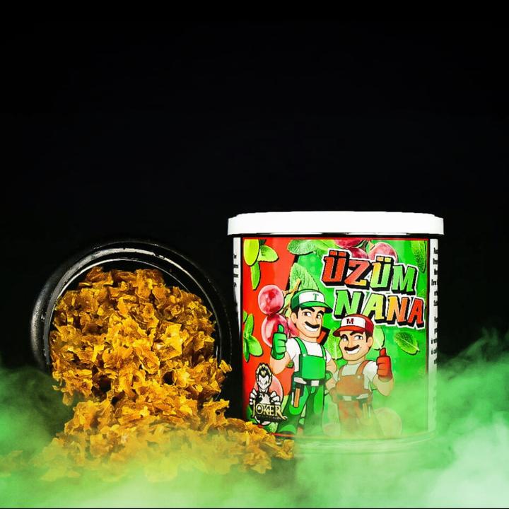 menthe asiatique, raisins blancs et rouges
