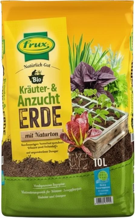 Actual product image Frux e Kräutererde für erfolgreiche und nachhaltige Pflanzenzucht (10 l, Soil without peat)