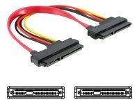 Actual product image Delock 22 Pin SATA cable external to bracket