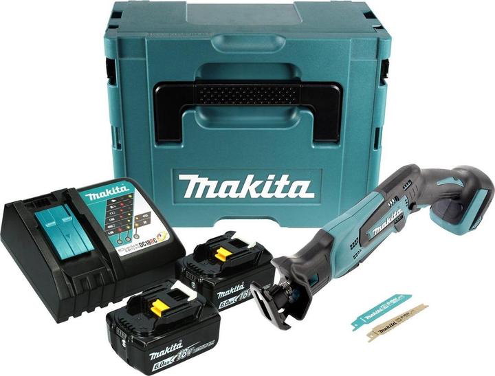 Actual product image Makita DJR 183 RGJ Battery Reciprocating Saw 18 V + 2x Battery 6.0 Ah + Charger + Makpac