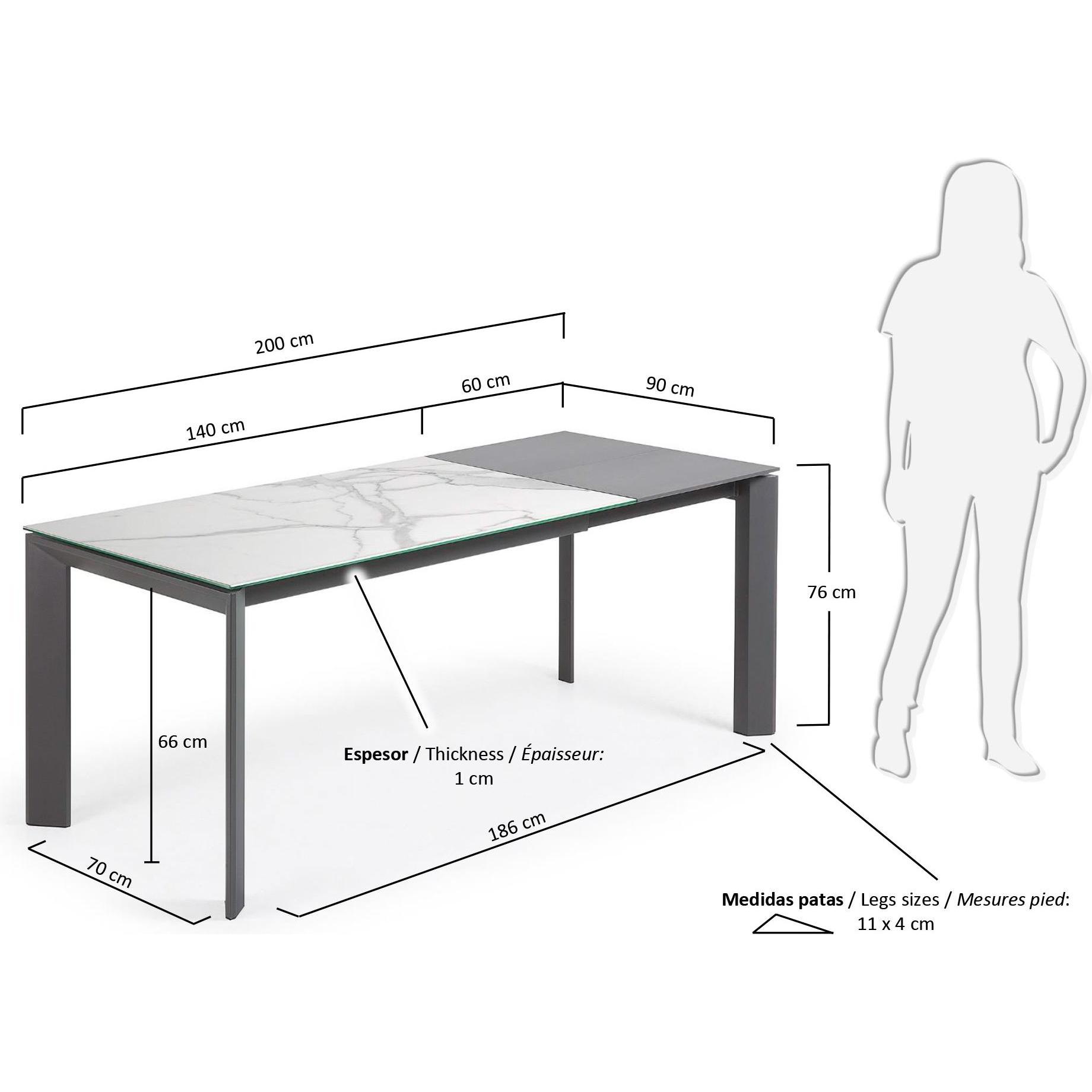 Thumbnail - Kave Home, Esstisch, Axis (90 x 140 x 76 cm)