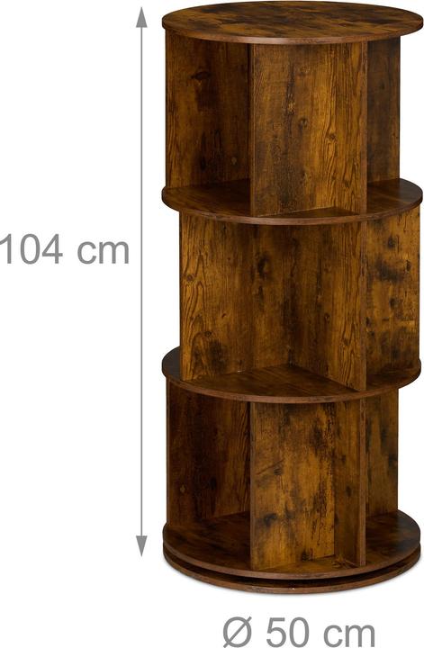 Actual product image Relaxdays Bookshelf (50 x 50 x 104 cm)