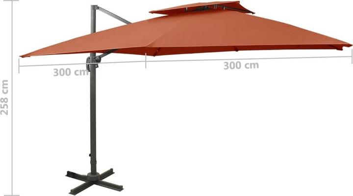 Immagine prodotto vidaXL freischwingender Sonnenschirm (3 m)