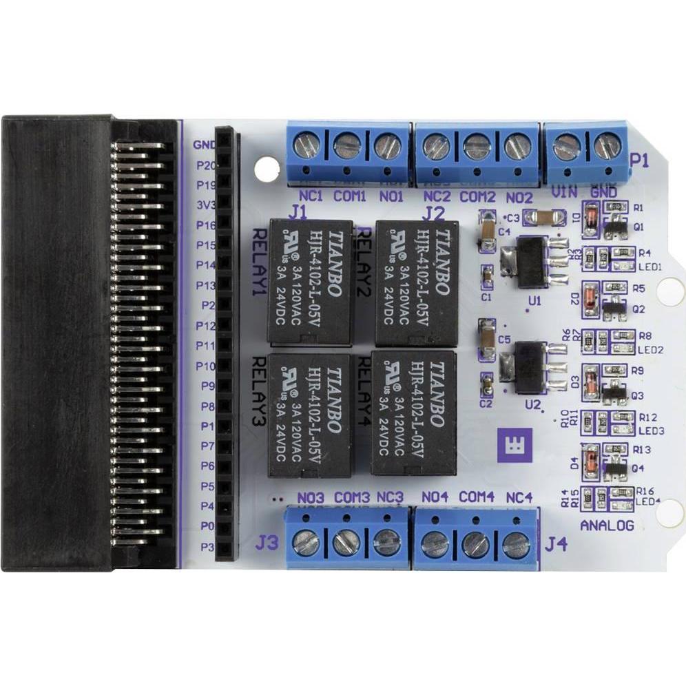 Thumbnail - Whadda 4-Kanal Relaismodul Für Microbit, Entwicklungsboard + Kit