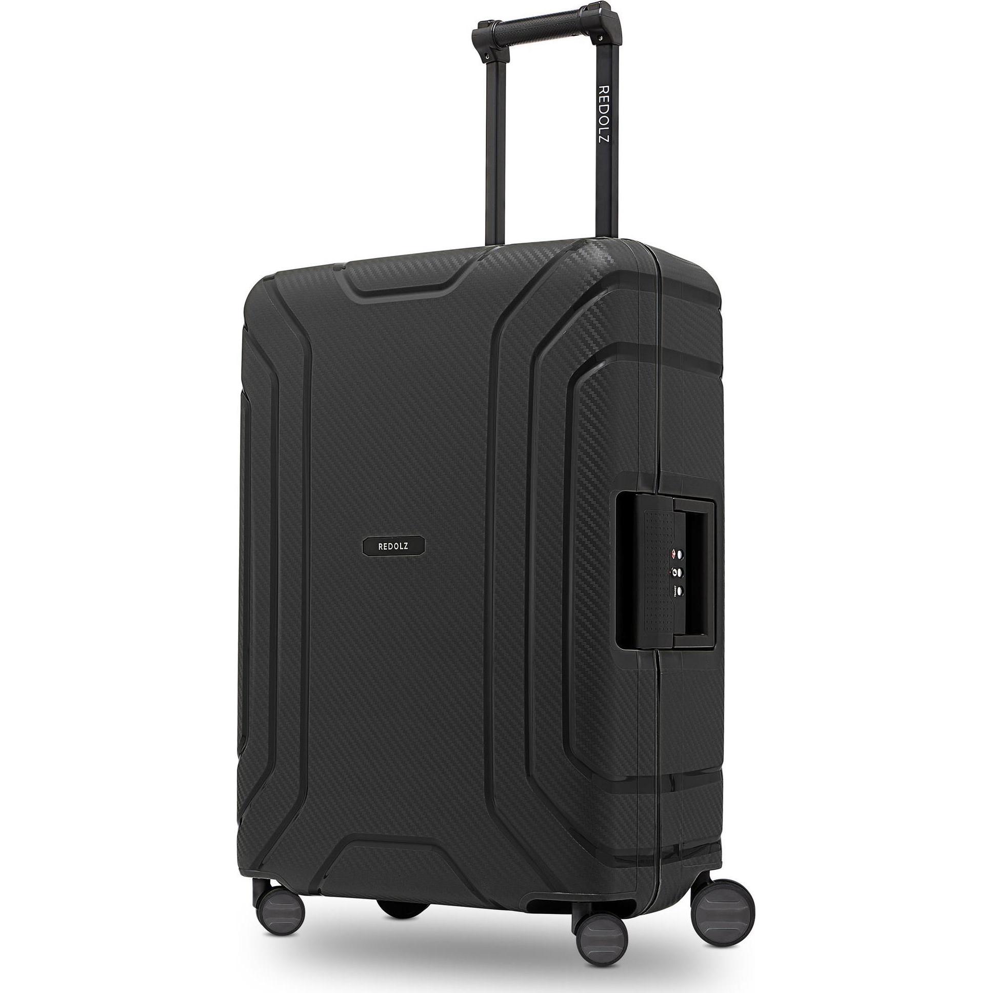 Redolz, Koffer, Essentials 15 4-Rollen Trolley 65 cm mit Dreipunkt-Verschluss, Schwarz, (70 l)