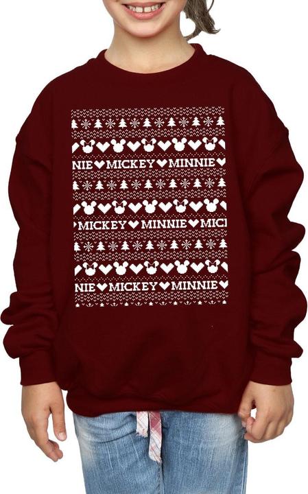 Produktbild Disney Mickey And Minnie Christmas Fair Isle Sweatshirt Mädchen (128)