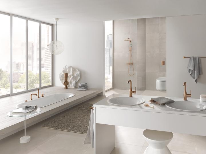 Produktbild Grohe Euphoria Duschsystem mit Thermostat - Warm Sunset Gebürstet (26075DL0)