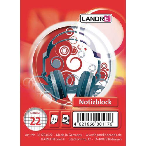 Thumbnail - Landré, Heft + Block, A7 kopf - spiralgebundener Notizblock (A7, Kariert, Harter Einband)