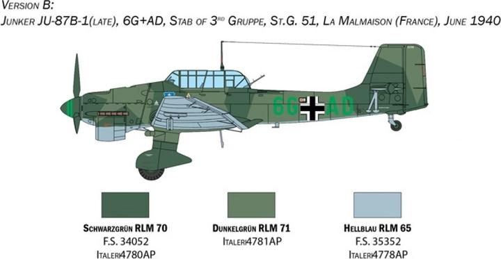 Actual product image 1:48 Junkers JU-87B Stuka Bat.o.Brit.