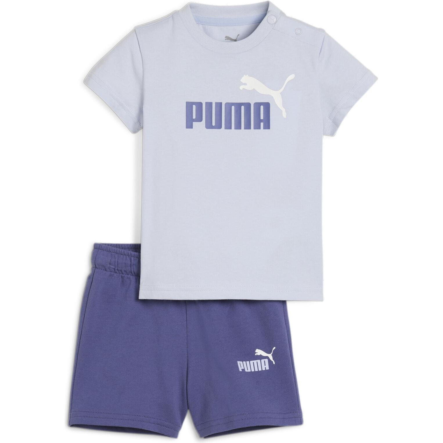 Puma, Jungen, Sportshirt, MINICATS ESS Tee and Shorts Set INF (92), Blau, 92