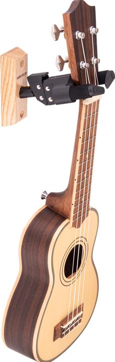 Productafbeelding Hercules USP10WB Ukulele wandhouder met houten plaat naturel (Ukulele)