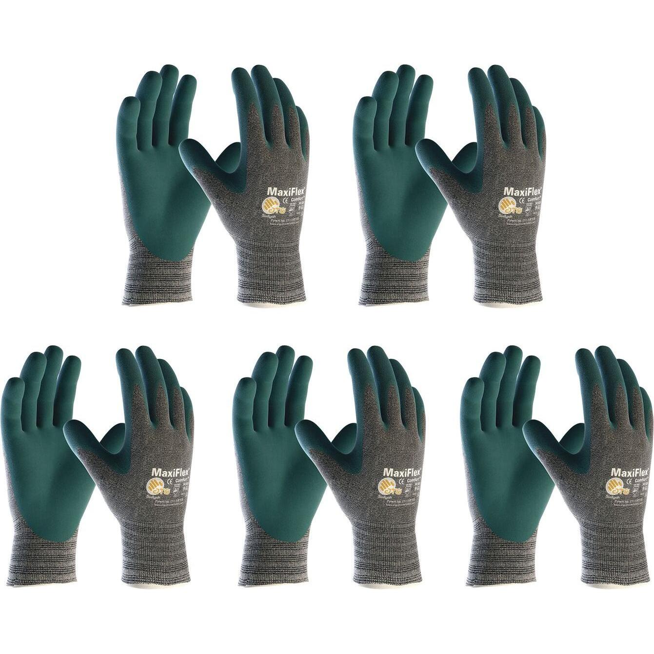 Vasalat, Schutzhandschuhe, Maxi Comfort Arbeitshandschuhe Montagehandschuhe Gr. 8 grau 5 Paar (8)