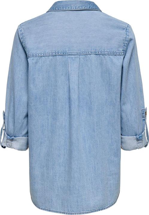 Actual product image Only Normal geschnitten Hemdkragen Umgeschlagene Ärmelbündchen Jeanshemd Jeanshemd (M)