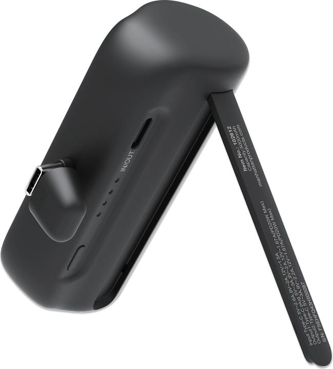 Produktbild Manhattan PD Powerbank 5000mAh Typ-C St. 20W schwarz (5000 mAh, 20 W, 18.50 Wh)
