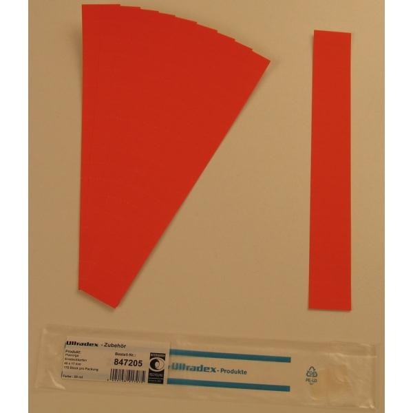 Ultradex, Kartenaufbewahrung, Einsteckkarten für 20mm Einsteckschiene 40x17mm VE=170 Stück rot