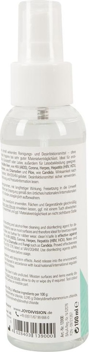 Image du produit Joydivision Clean & Safe (100 ml)
