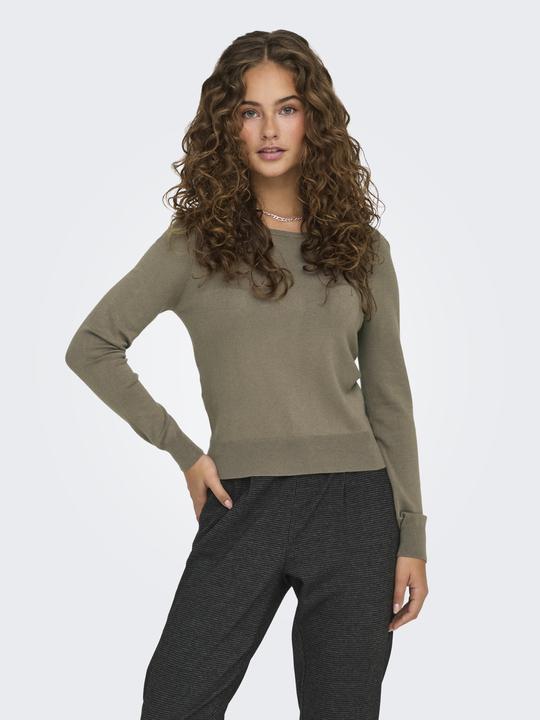 Produktbild Only Normal geschnitten Rundhals Gerippte Ärmelbündchen Pullover Strickpullover (L)